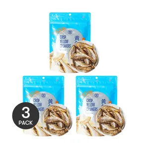 FRESHIPPO Original Flavor Crispy Yellow Croakers Crook Fish Delicious Seafood Snack, 3 PACK OR 1PACK 1.59 oz per Pack Rich Taste, Ready-to-Eat Seafood | High in Omega-3
