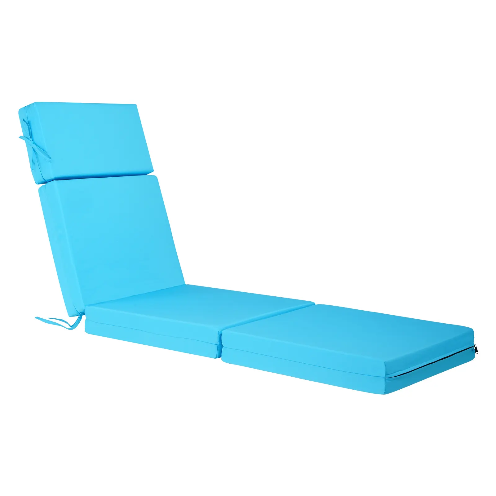 【SummerFinds】VEVOR Chaise Lounge Cushion, 72 x 21 x 4 in, Set of 2 Outdoor Lounge Chair Cushions, Waterproof & Fade-Resistant, Sun Lounger Cushions with Ties, Thick Patio Lounger Pads for Pool Deck, Teal Color