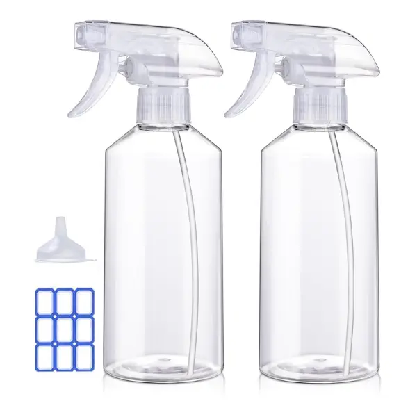 Spray Bottles - 16.9oz/2Pack - Premium Adjustable Spray Bottles for Cleaning - No Leak And Clog Mister Spray Bottle - Spray Bottle For Hair, Plants, Pet, Vinegar, And Rubbing Alcohol Reagent