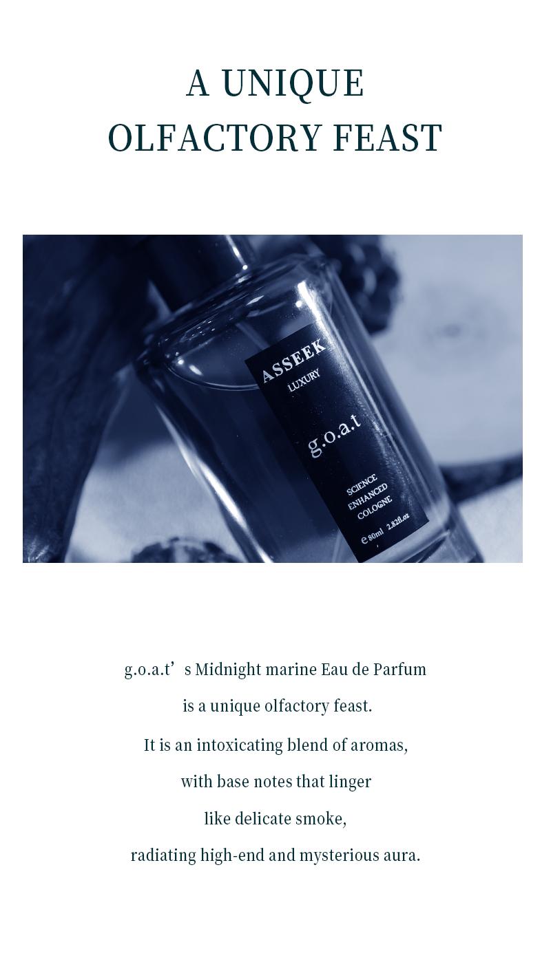 ASSEEK g.o.a.t Midnight Marine Man Men's Perfume-OceanAroma 80ml Woody Amber Fragrance Eau deParfum Long Lasting Cologne Gift -Edp Intense