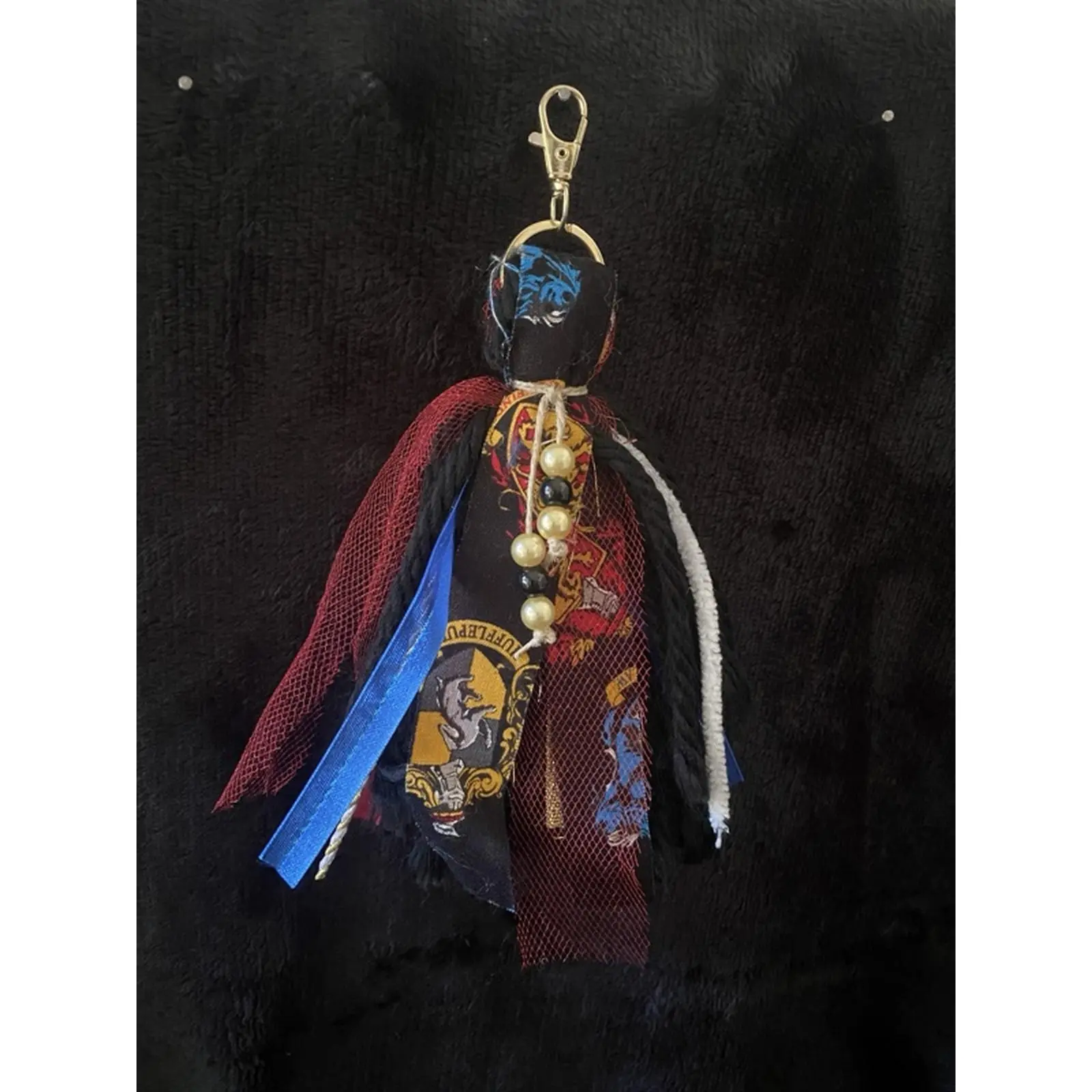 Hobo Handbag Tassel Accessory Multicolor Design with Beads and Tassels
