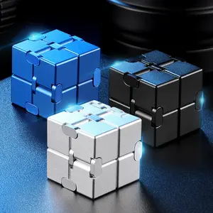 Aluminum Alloy Infinity Cube Fidget Toy - Relieve Stress and Anxiety - Compact and Durable - Great for Kids and Adults therapeutic toys figet  toys Rubikscubes Rubixcube Speedcube Square