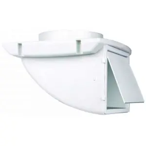 212 MAIN Outdoor 4 in. Soffit Dryer Vent Cap - White, Front Damper, Pest Guard, UV-Resistant Plastic (Model SDV4WXZW4), Uv Plastic