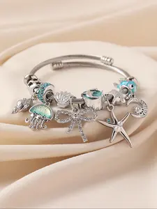 Cute Cartoon Design Charm Bangle, Fashion Jewelry for Party, Daily Clothing Decor, Trendy All-match & Exquisite Jewelry for Birthday Gift, Charm Bracelets, Bracelet With Charms