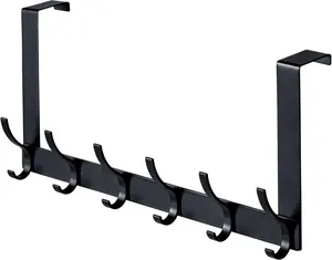 Over The Door Hooks, Sturdy Door Hanger, Towel Rack Towel Hooks for Bathroom 12 Hooks Large Over The Door for Bathroom, Bedroom，Kitchen