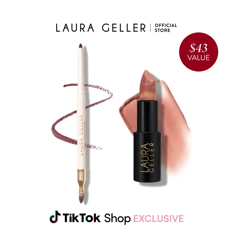 Laura Geller Italian Marble Lipstick & Line Smoother Featherproof Lip Liner Duo
