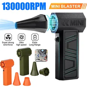 Dazone Compressed Air Duster 130000 RPM Portable Cordless Turbo Fan Blower with 3 Adjustable Speeds for Car Air Bed Outdoors Home Cleaning Keyboard & PC