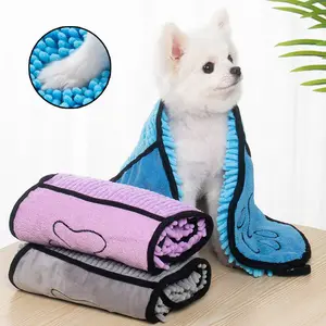 EcoTail™ Super Absorbent Pet Bath Towel – Quick-Dry Dog & Cat Microfiber Robe (EcoSafe)