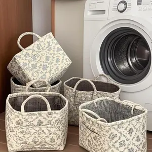 Fresh Fabric Storage Bag, Single Pack Organizer, Durable Material, Perfect for Home Organization & Daily Use, Space-Saving Pouch, Floral, Handle Carry Pouch
