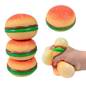Squishy Hamburger Stress Ball Autism Sensory Toy Stress & Anxiety Relief Toys Pinch Decompression Toy for Adult