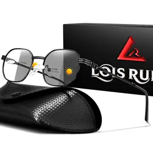 Fashionable Photochromic Metal Reading Glasses with Case & Gift Packaging, Classic Blue Light Blocking Readers, Unisex Design, High Quality Eyewear