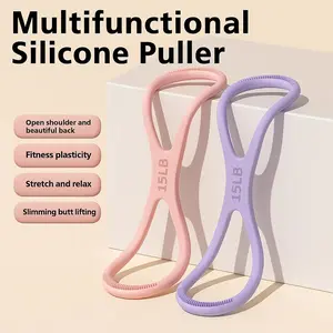 Multifunctional Silicone Puller U-shaped 15LB 2M Flexible Stretch Bands for Arms Chest Yoga Fitness Home Gym Use Quiet Durable Workout Straps with Joint Protection and High Appearance Quality Stretching Gear