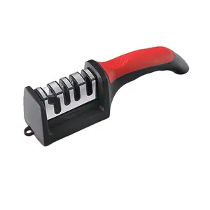 1pc 4-Stage Stainless Steel Knife Sharpener, Kitchen Accessories for Ceramic/Steel Knives and Scissors, Aiding in Repair, Restoration, and Polishing of Blades, Home Kitchenware