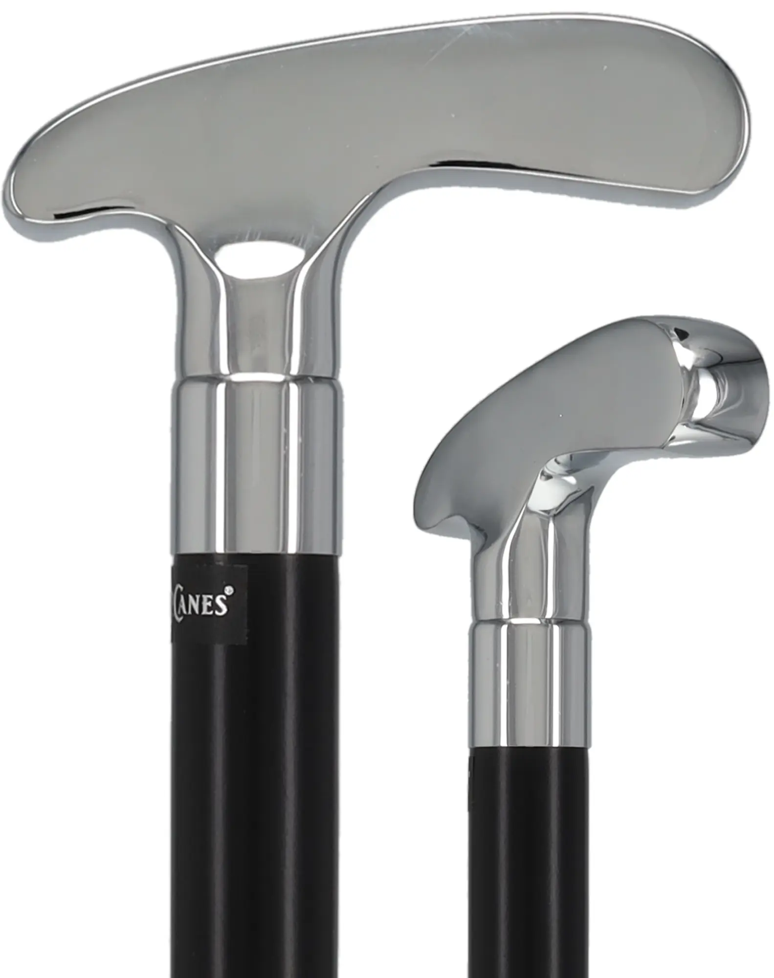 Golf Enthusiast's Chrome Plated Putter Cane: Beechwood Shaft