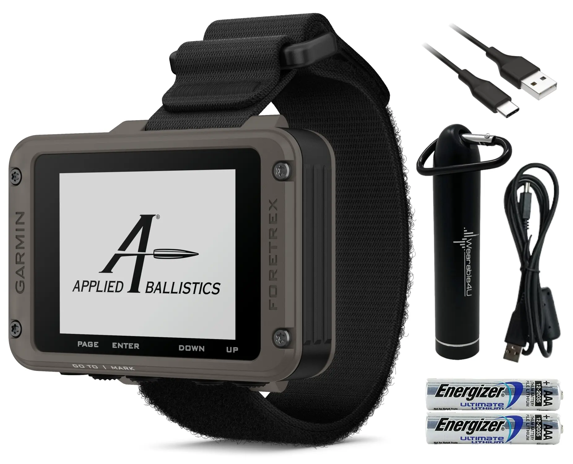 Garmin Foretrex 901 Ballistic Edition Wrist-mounted GPS Navigator - Wireless Navigation Device with Memory Storage + Power Bank