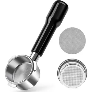 1 Set Bottomless Portafilter 54mm Works with Barista Express and 54mm Machines,Espresso Bottomless Portafilter with Puck Screen 53.5mm and Stainless Steel Filter Basket,Hand Tools Kits