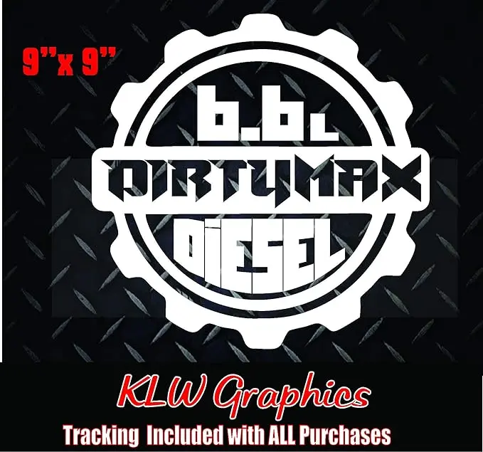 Dirtymax Duramax 6.6 L Vinyl Decal Stickers Diesel Truck USA 2500 Soot
