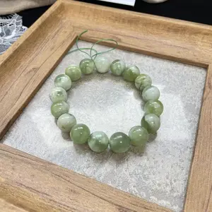 Natural Green Jade Beaded Bracelet for Women - Healing Crystal Stretch Bracelet, Handmade Gemstone Jewelry for Daily Wear & Gifts