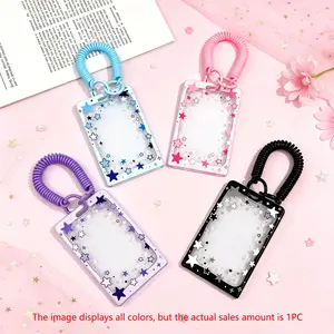 Thick Slide Cover Card Case, Transparent Portable ID Holder, Student School Card Bus Pass Wallet, Wholesale Protective Sleeve