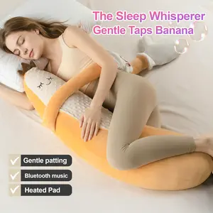 Banana Pillow for Adults Anxiety Relief with Gentle Patting Soothing Heat Therapy Hugging Bluetooth Music Sensory Sleep Aid Stress Insomnia Comfort Gift for Women Men