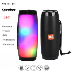 Wireless Portable Bluetooth Speaker Radio FM Waterproof Subwoofer Music Sound Box Outdoor Audio Bicycle Bass Aux TF Music Mini Column Acoustics Blootooth Baffle Lights