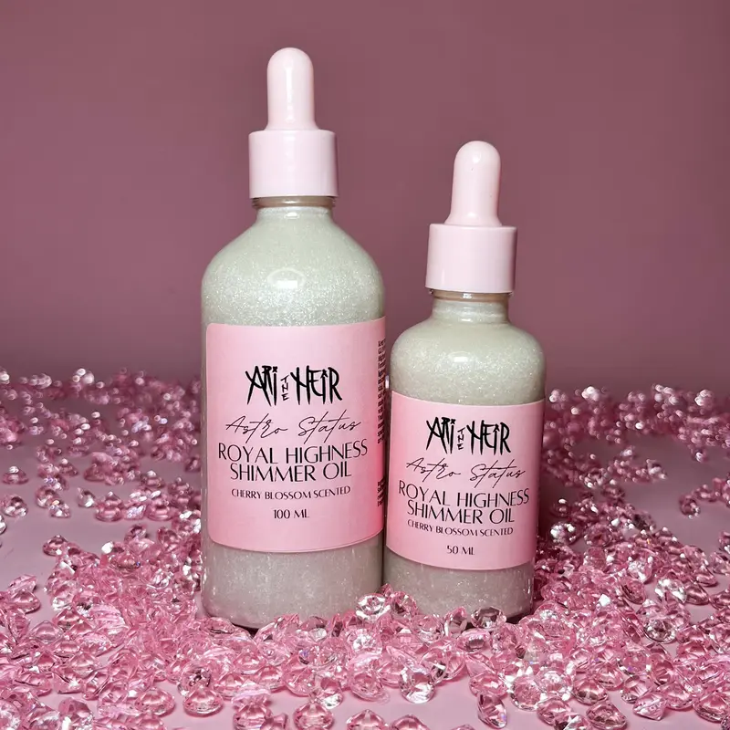 Astro Status Shimmer Body Oil - Cherry Blossom scented