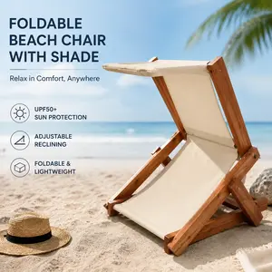 UPF 50+ Anti-UV/UVB Shading Beach Umbrella - Foldable Retractable Lightweight Portable Umbrella with Face Shade for Beach Sun Lounger Use, Anti-Uv/Uvb Umbrellas, Foldable Retractable Umbrellas