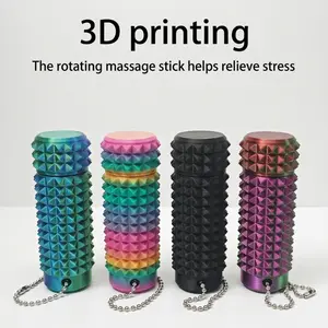 Aesthetic Spiky Room Ornament - Unique Desk Decor Accessory & Portable Hand Massager, Daily Relaxation Focus Tool with Keychain, Modern,summerwins