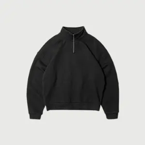 Elwood Oversized Core Quarter Zip - 'Vintage Black'