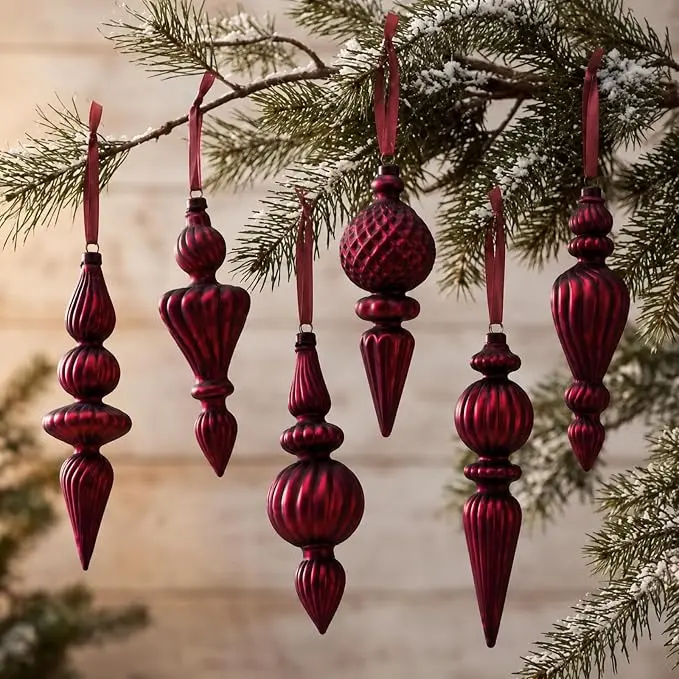 Neutral Textured Christmas Ornaments Christmas Decoration  Neutral Christmas Farmhouse Vintage Christmas Tree Decorations, Nostalgic Decorative Items Christmas Decor for Xmas Tree Home Indoor Outdoor Party Holiday Decorations