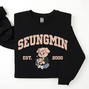 Seungmin Est.2000 Sweatshirt, Cute Stay Member Hoodie, Kpop Stans Crewneck, Fan Merchandise, Boy Group Unisex Tops Trendy Wear