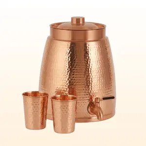 Cleo Copper Cascade Dispenser with 2 Glasses | 169 Oz