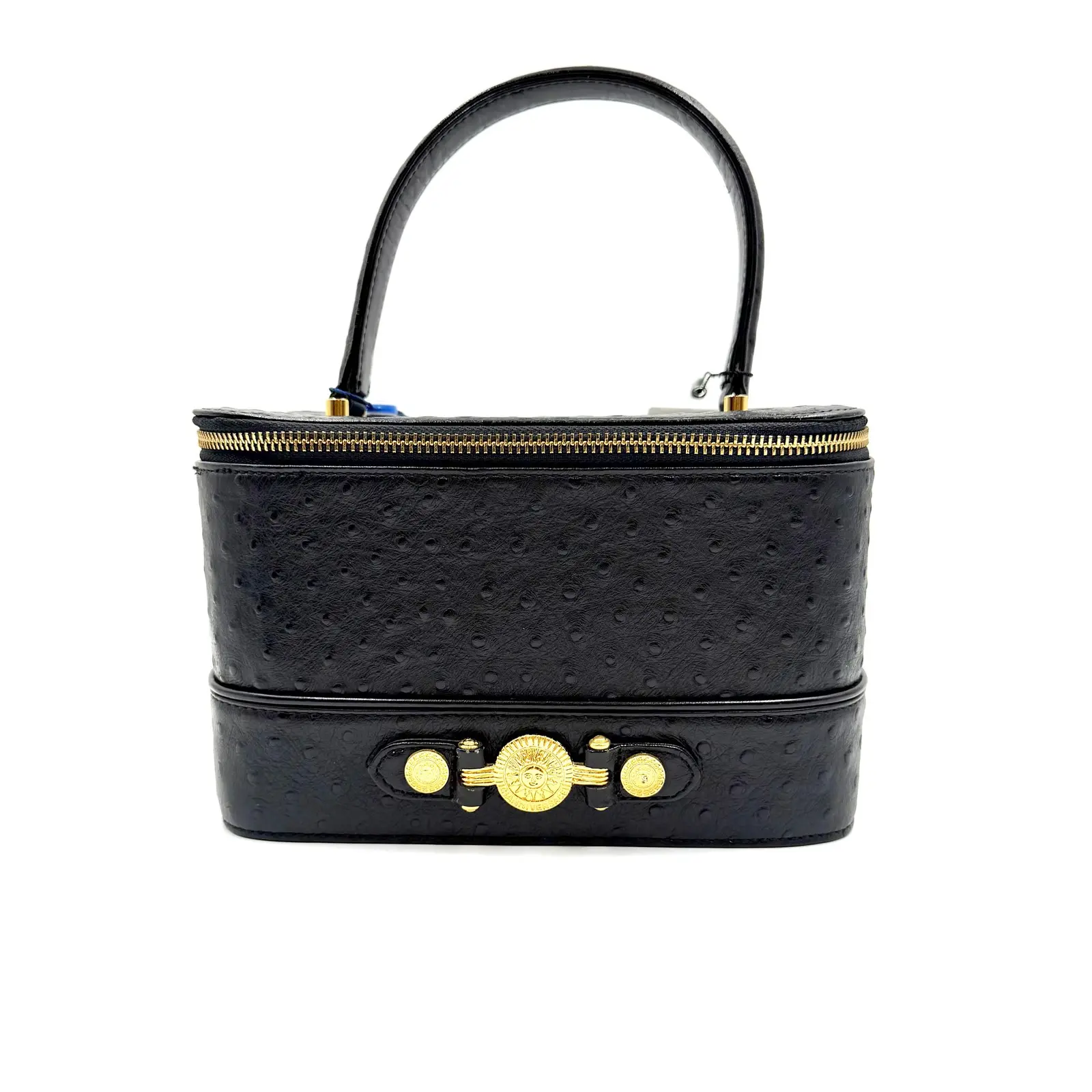 Pre-owned VERSACE As Shown Small Leather Goods HZ 5771 Black in Leather Black Leather handbag Shoulder Bag 26.06.27