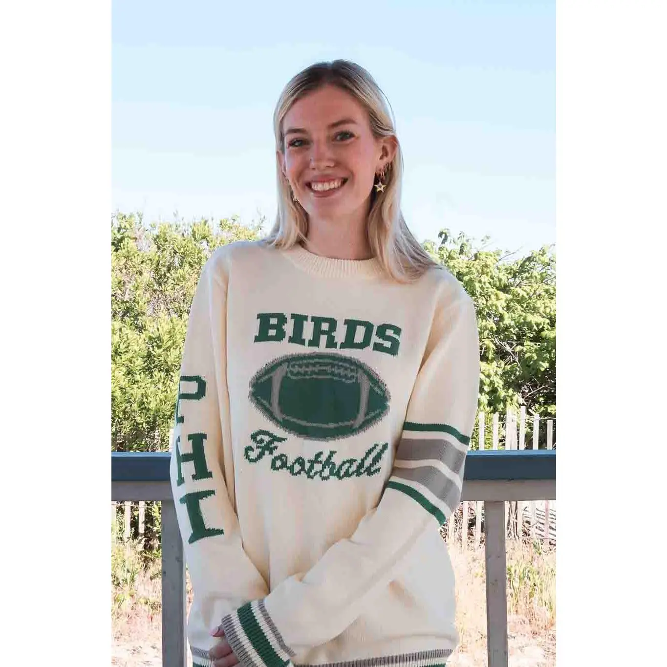 Philly Football Cream Crewneck Sweater