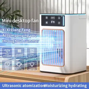 Portable Table Fan with Humidifier, 3-Speed Adjustable, 900ML Water Tank, USB Powered, Ultra Quiet, for Home, Office, Bedroom, Bedroom Fans for Cooling