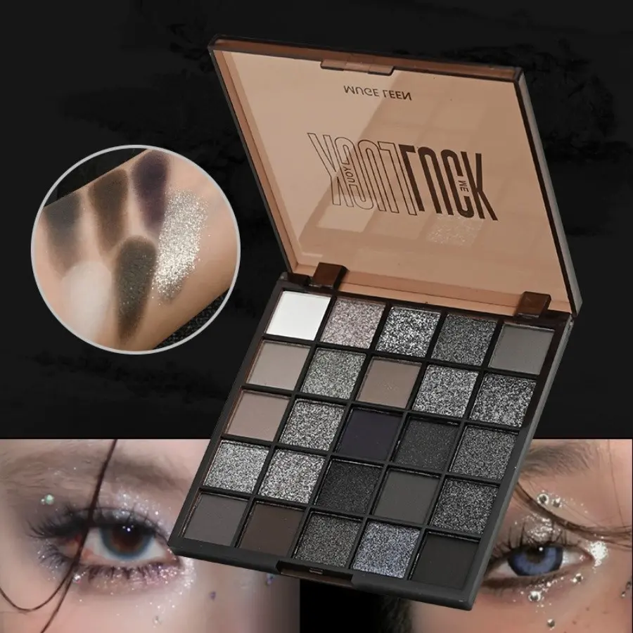 25 Color Matte & Shimmer Eyeshadow Palette, High Pigment, Long Lasting, Waterproof, Smoky & Shiny, Perfect for Stunning Looks, Highly Pigmented Palette, Eye Shadow Makeup, Eye Shadow Palettes