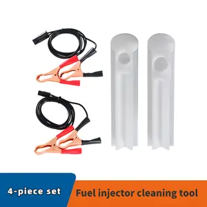 4Pcs Fuel Injector Cleaner Kit - Car Fuel Nozzle Flush Cleaner Adapter & Cleaning Tool Set with Test Leads, Compatible with Fuel Pump Pressure Testers,TikTokShopBlackFriday