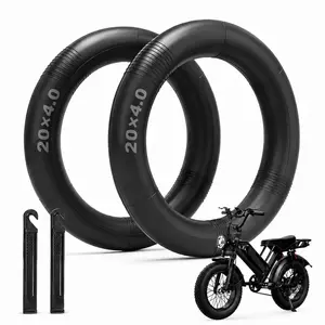 20x4.0 High-Pressure Bicycle Inner Tube, Heavy Duty Butyl Rubber Scrad Valve Inner Tube, Compatible with 20-inch Retro, Pebble, Mountain, Electric, and City Bikes
