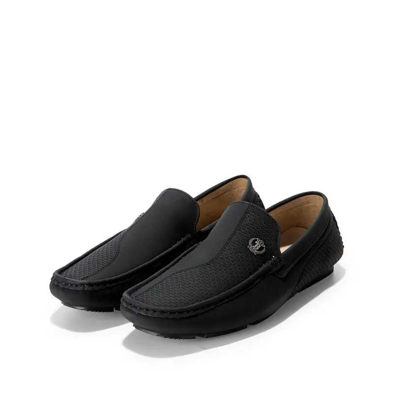 BRUNO MARC Men's Premium PU Leather Penny Loafers Footwear - 0.5" Low Heel Flat Heel Loafers, Black, Comfy Slip-On Moc Toe, Cushioned Footbed, PVC Sole, Breathable, Smooth, All Seasons Easy On & Off Effortless Casual Daily Wear Shoes