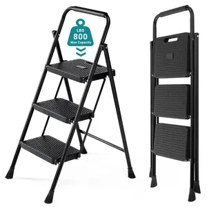 【Deal】Sweet Furniture S - Step Ladder, Foldable Stool with Wide Pedal, Cushioned Handle, 800lbs Capacity for Home Kitchen and Outdoor