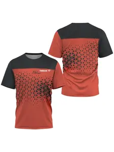 Men's Summer Short-Sleeve Tennis T-Shirt with Triangle Patchwork, Quick-Drying and Breathable, Badminton T-Shirt, 2026 Style