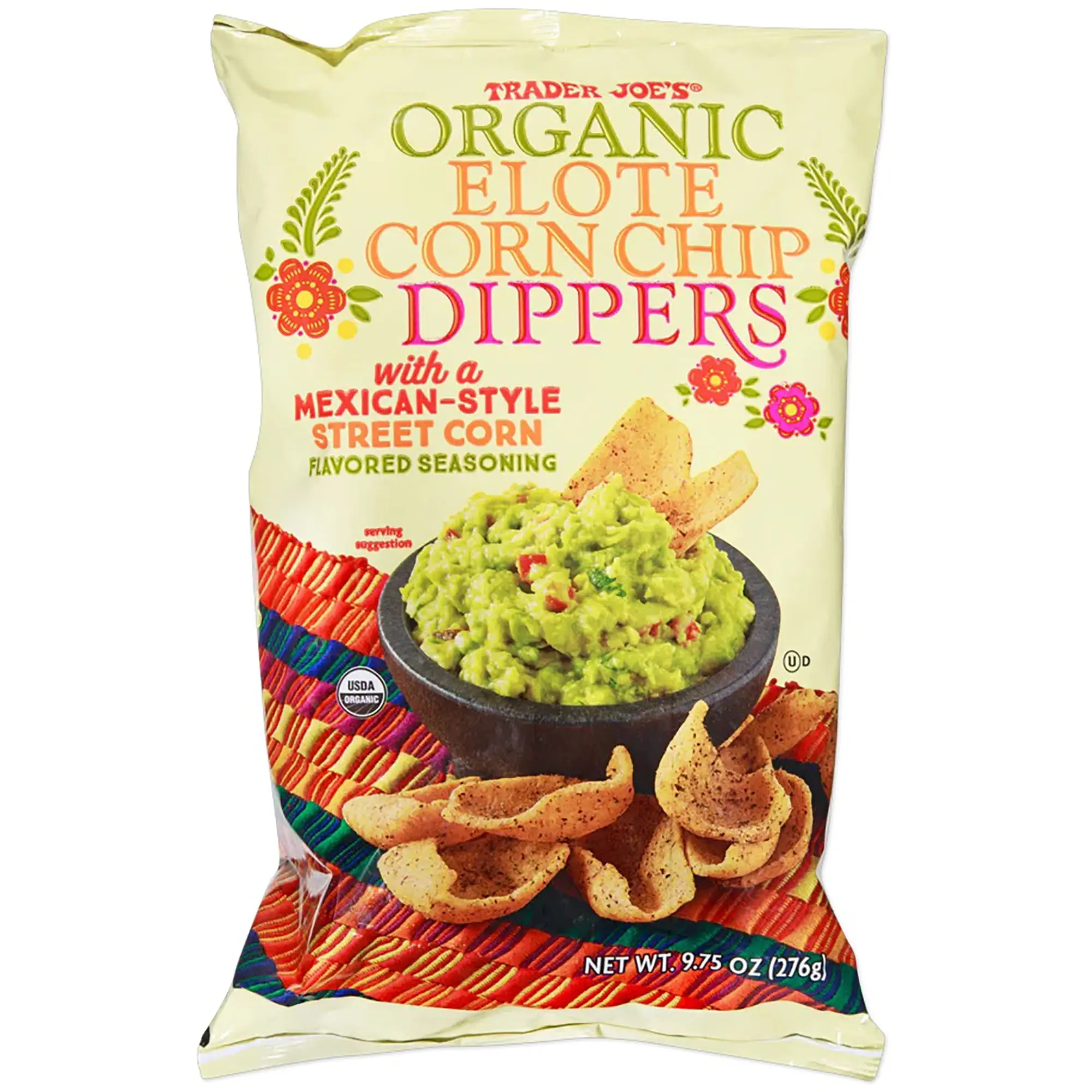 Trader Joe's Organic Elote Corn Chip Dippers, Snacks, 9.75 oz. Healthy Snacking