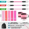 Ankle Resistance Bands with Cuffs & Figure 8 Set - Cuff Compatible Butt Resistance Attachment Weight Bands, Women's No Space Gym Gear for Leg, Hip Glute Kickbacks Training