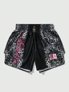 Men's Regular Fit Leopard Print Boxing Shorts, Casual Breathable Lightweight Shorts for Summer, Men's Bottoms for Daily Wear, Breathable Athletic Shorts, Sporty Shorts, Breathable Printed Shorts