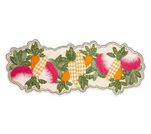 MacKenzie Childs Vegetable Embroidered Table Runner