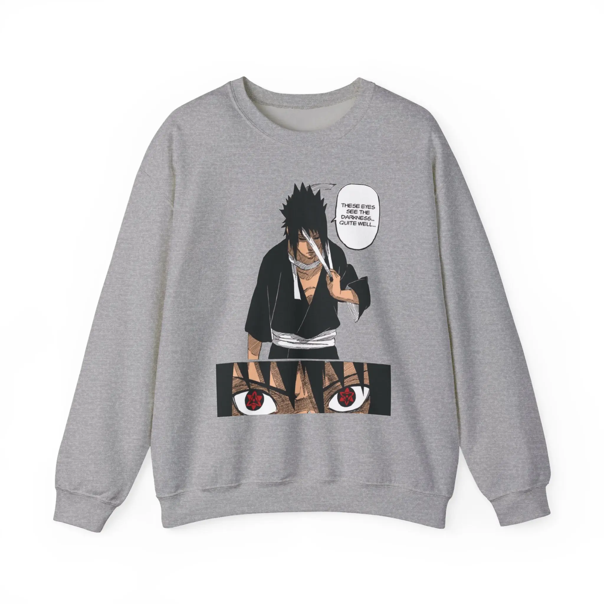 Sasuke Uchiha "See Darkness" Sweatshirt | Naruto Graphic Crewneck