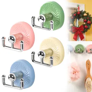 4-Pack Small Suction Cup Hook, High-Strength Suction Cup for Bathroom, Kitchen Use on Tile, Glass & Mirror, Adhesive-Free ABS Hook