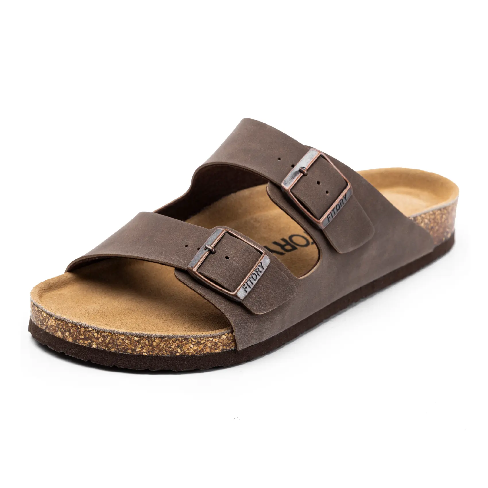 FITORY Balance I Mens Sandals, Arch Support Slides with Adjustable Buckle Straps and Cork Footbed FITORY Balance I Mens Sandals, Arch Support Slides with Adjustable Buckle Straps and Cork Footbed