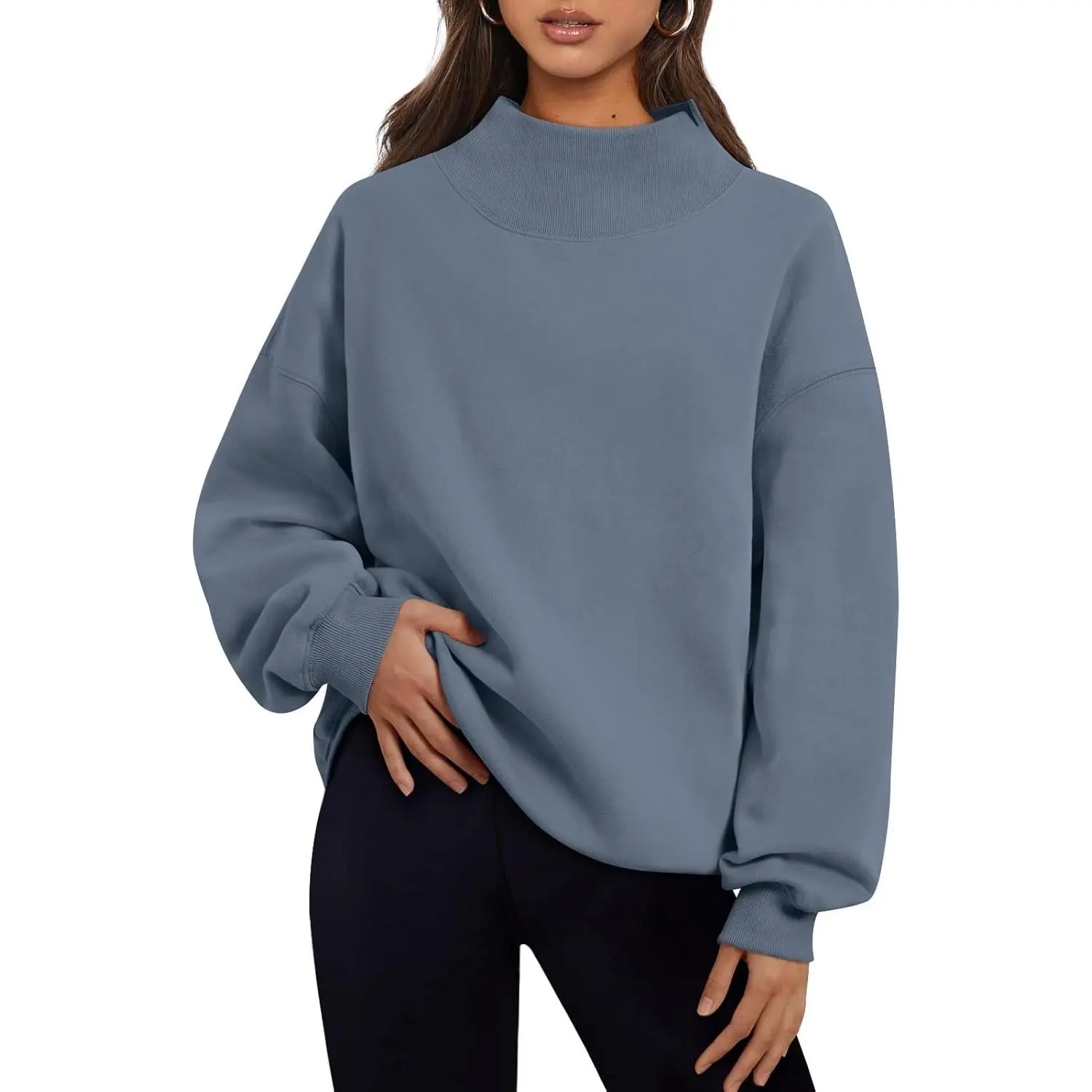 Womens Oversized Sweatshirts Turtleneck Pullover Long Sleeve Hoodies Tops Fall Fashion Outfits 2026 Clothes