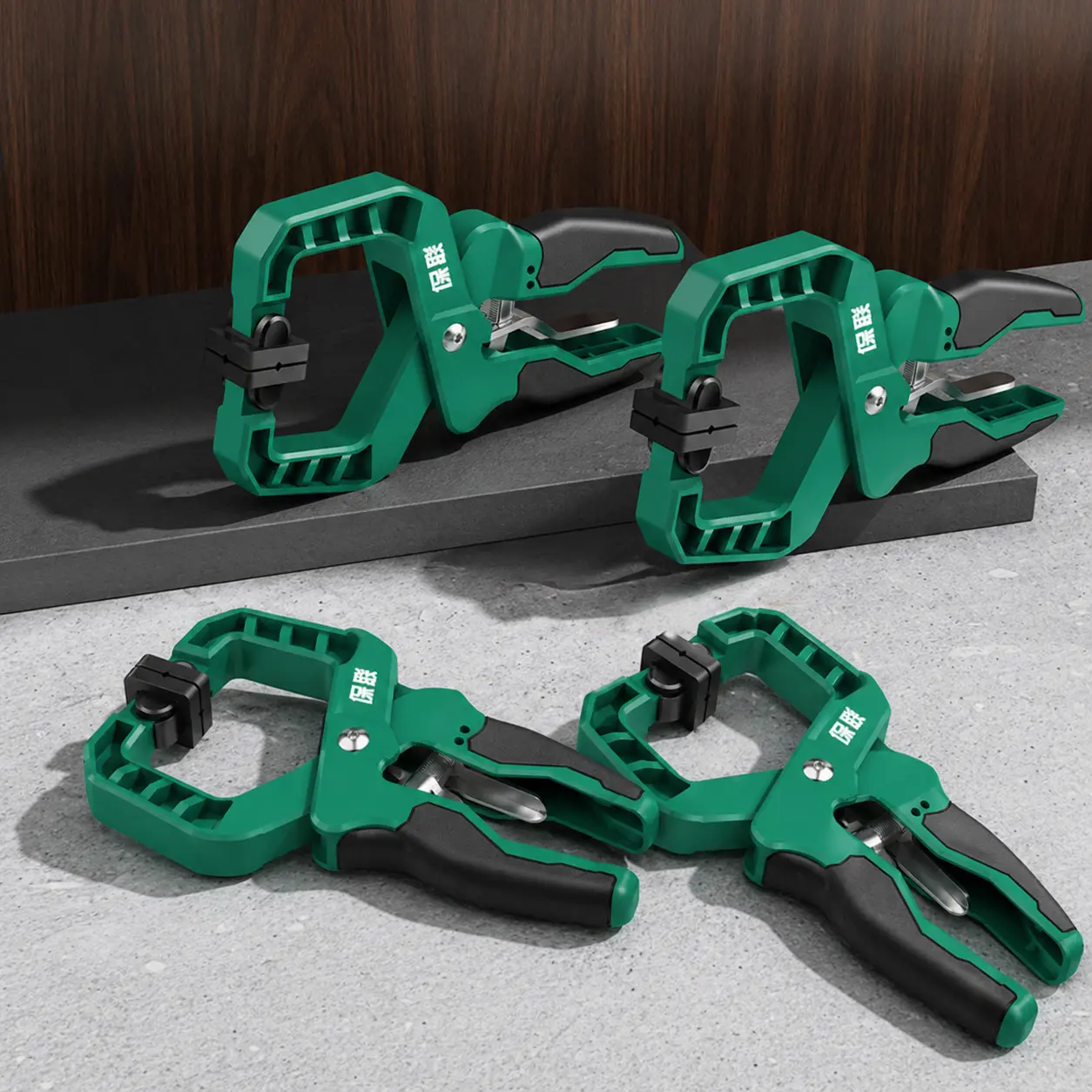 4-In Quick-Release Ratchet G Clamps with 1-Hand Handle, Heavy-Duty Glass Fiber Nylon Woodworking Tools, 2-Pack/4-Pack Options for Workshop Carpentry & DIY Handcraft Projects